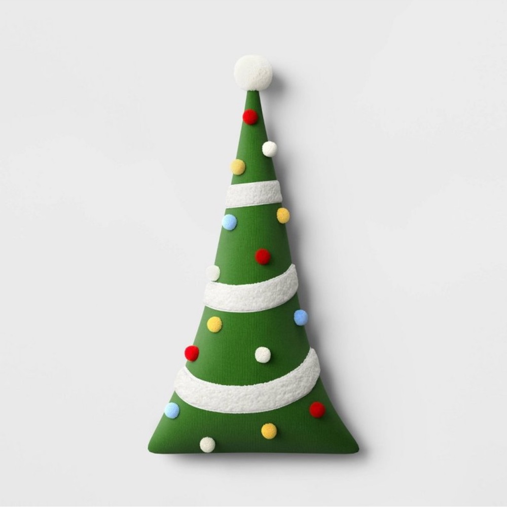 Christmas tree throw pillow green with ornaments wonder shop ***FIRM ON PRICE